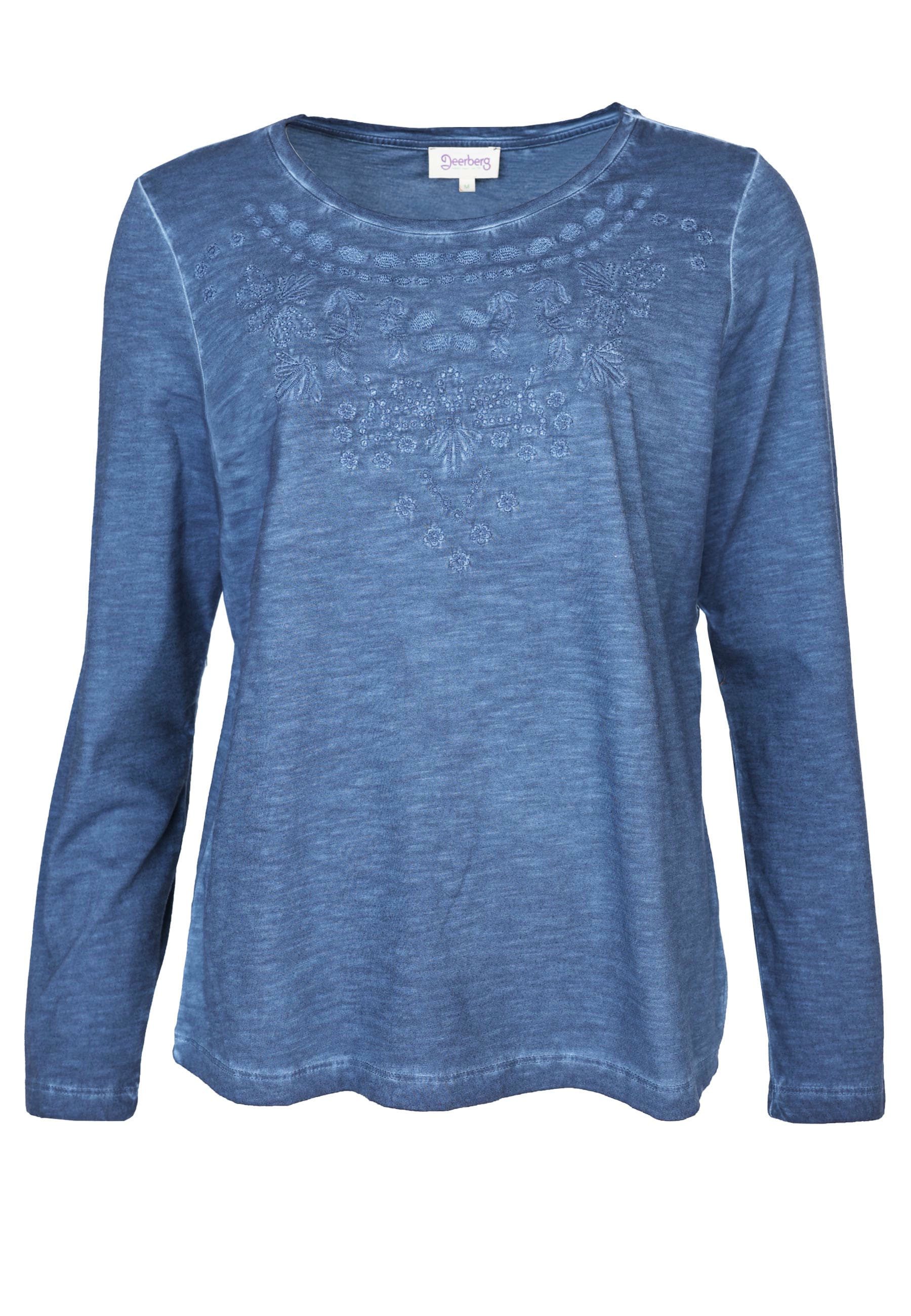 Deerberg Langarmshirt Lonnisa Stickdetails