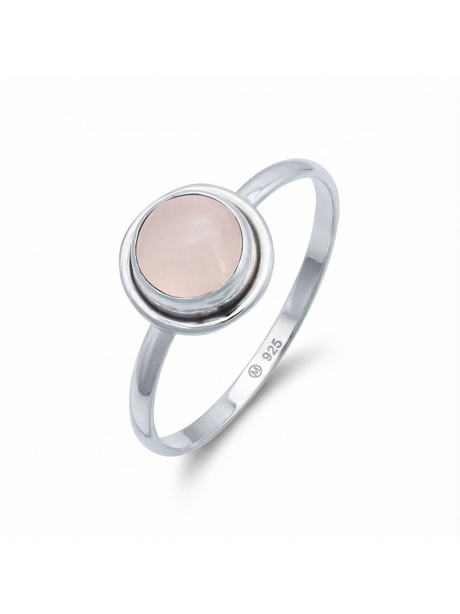 Silberring HULETTI aus 925 Silber mit Rosenquarz