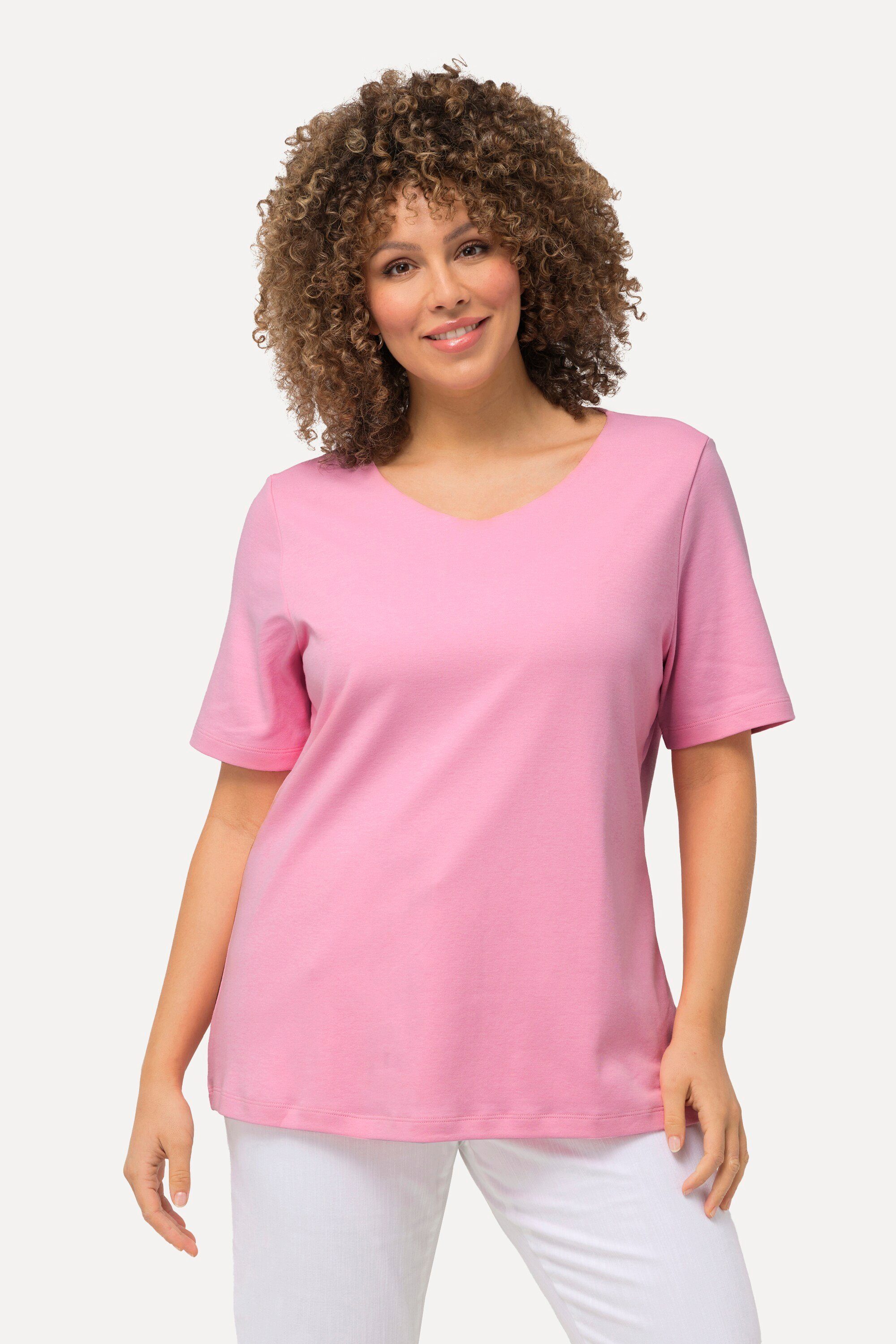 Ulla Popken T-Shirt Shirt doppellagige Vorderseite günstig online kaufen