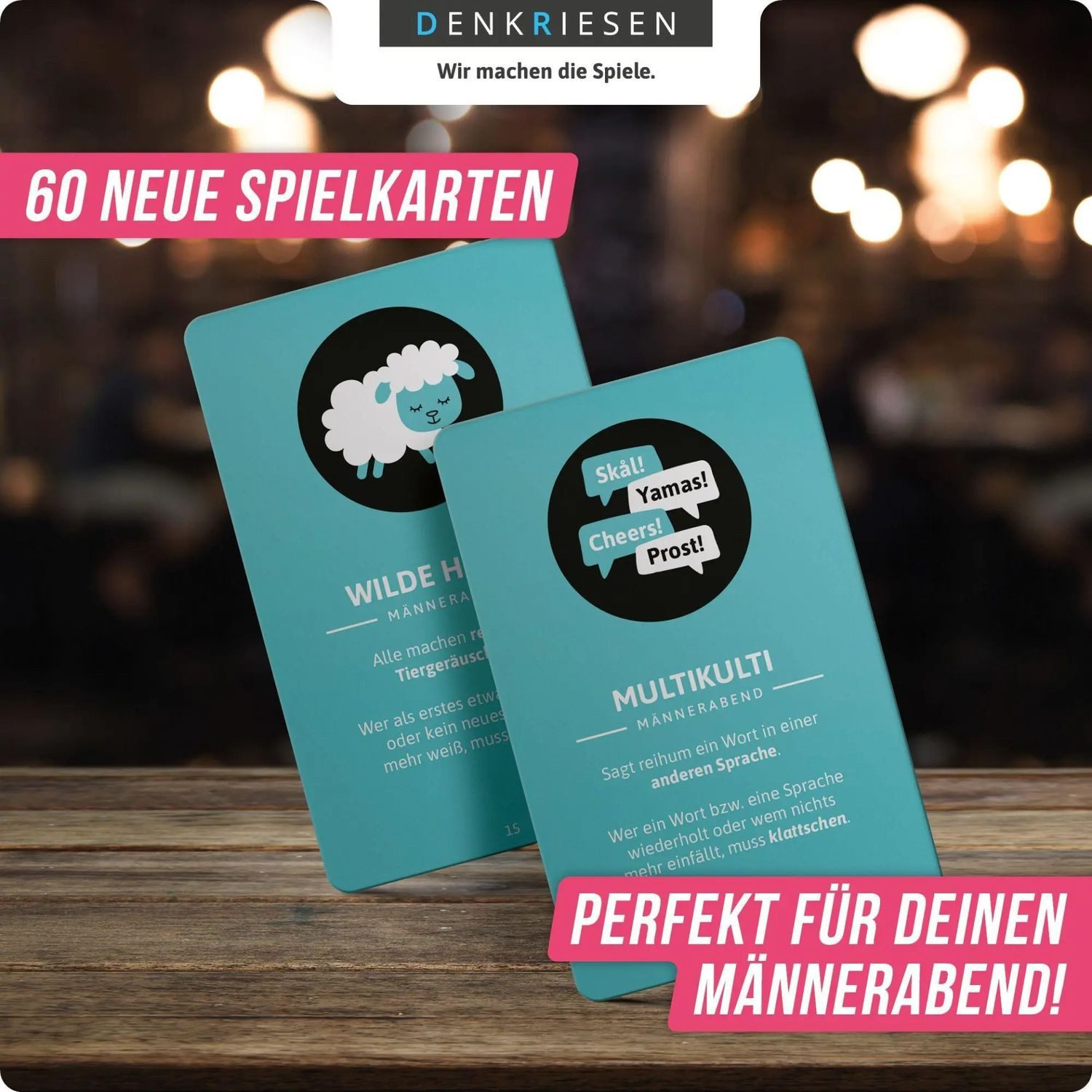 Denkriesen Spiel DENKRIESEN - klattschen® - Männerabend - SPIELKARTENKARTON "Das...