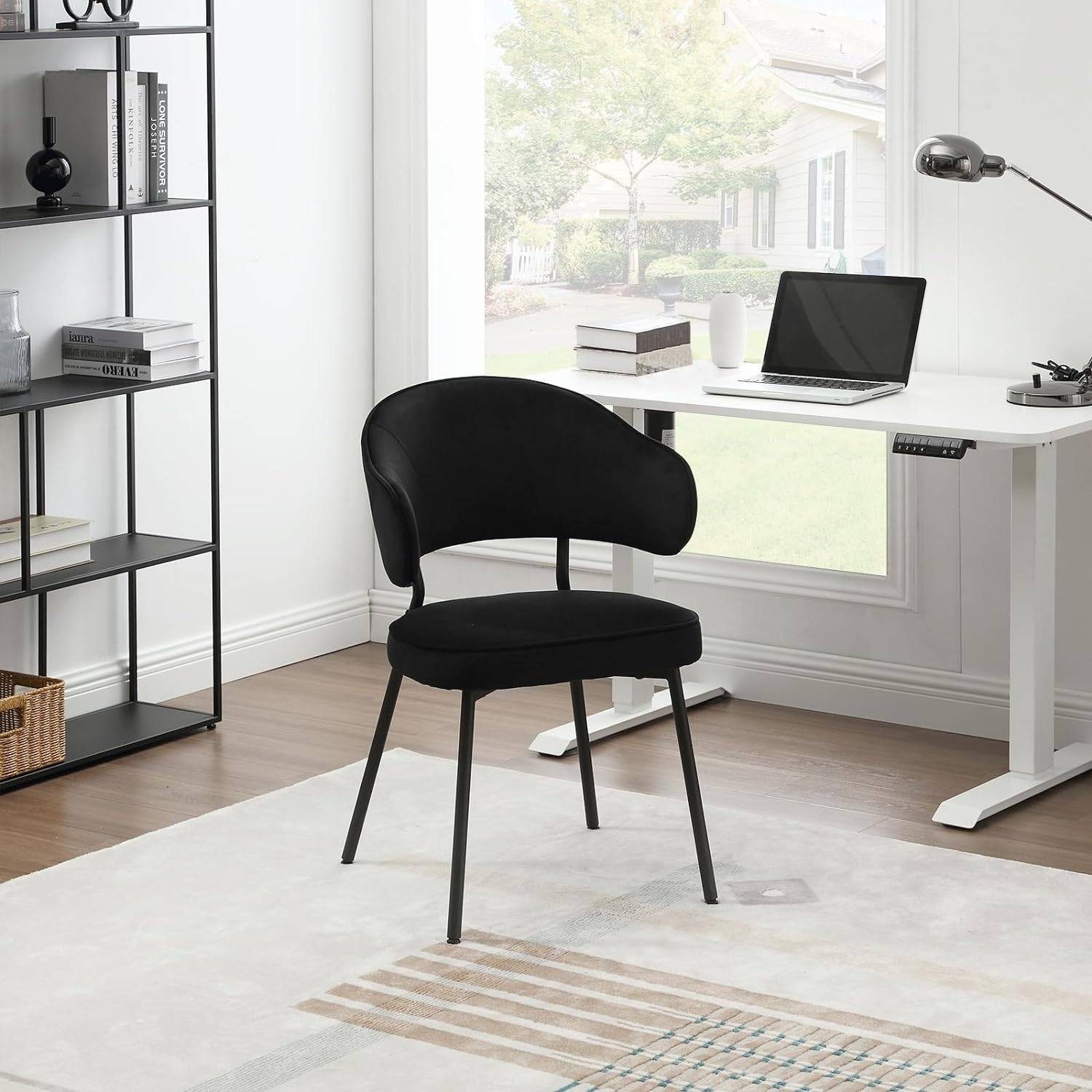 Woltu Esszimmerstuhl (Set, 4 St), mit Rückenlehne Armlehnen Metallbeinen günstig online kaufen