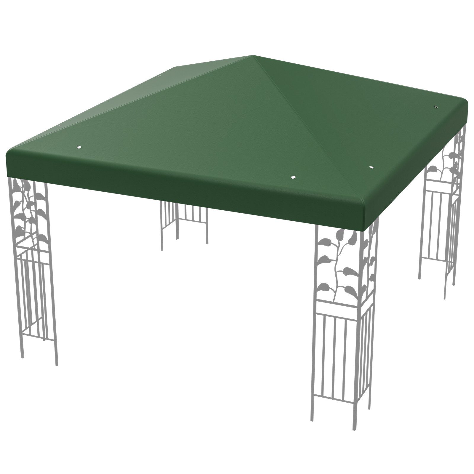 COSTWAY Pavillon-Ersatzdach 3x3m, mit Ablauflöchern & Klettverschlüssen