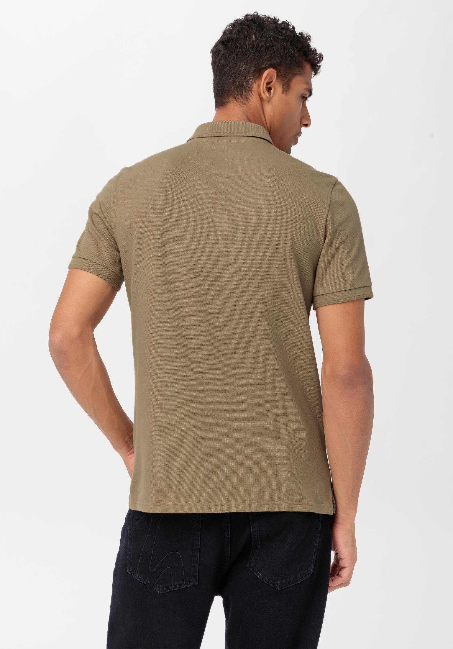 Bio-Baumwolle reiner T-Shirt Zwirnjersey Hessnatur aus safari