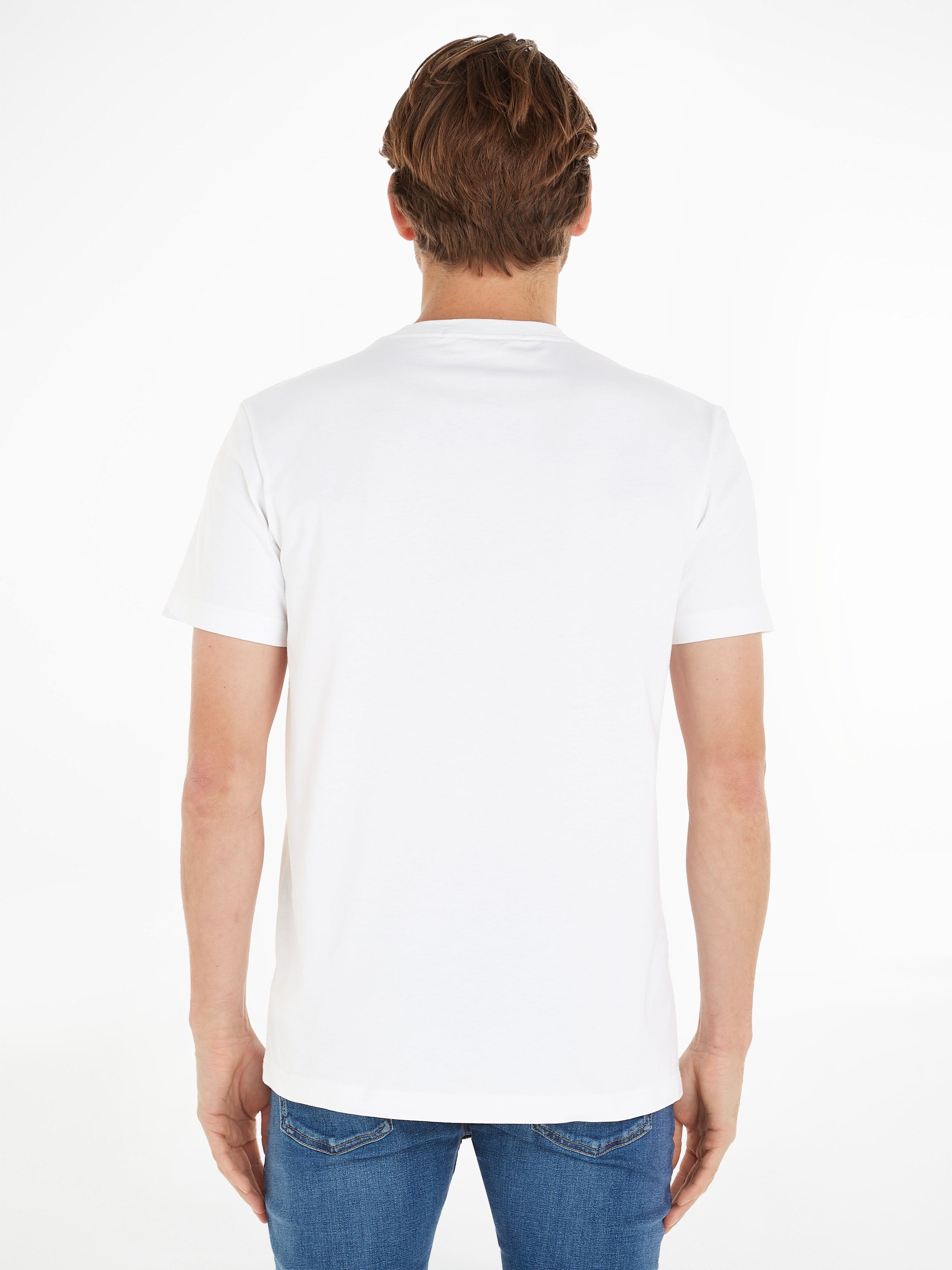 Calvin Logoschriftzug MONOLOGO mit Klein T-Shirt Bright Jeans REGULAR White TEE