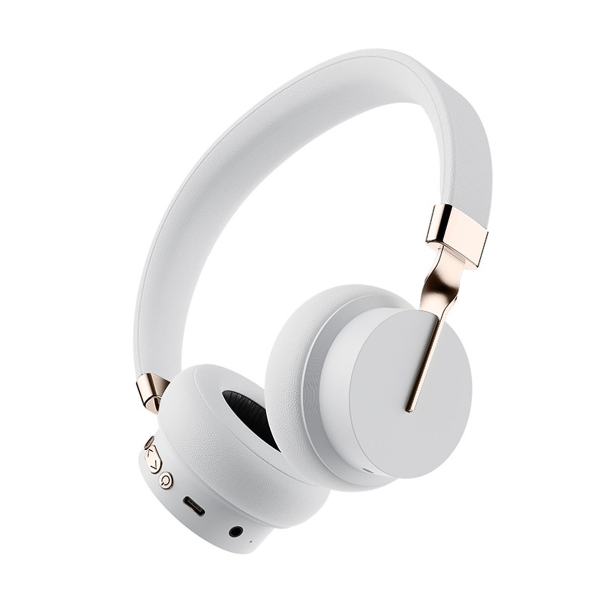 carefully Akkulaufzeit Bluetooth-Headset, lange Weiß Over-Ear-Kopfhörer Headset, Kabelloses 50 selected Stunden