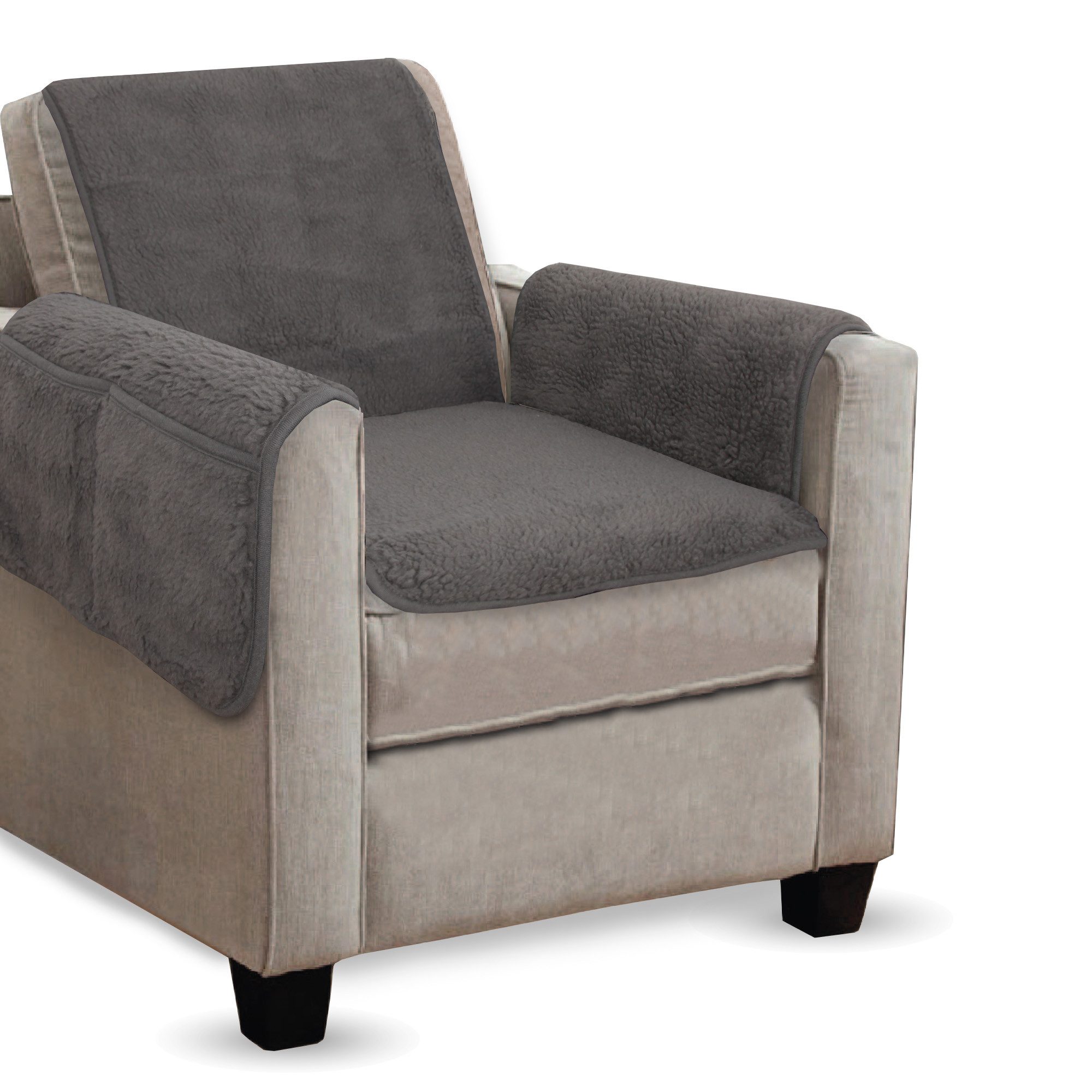 Bestlivings Sesselschoner Lammflor Optik, Sesselüberwurf flauschig - Schonb günstig online kaufen