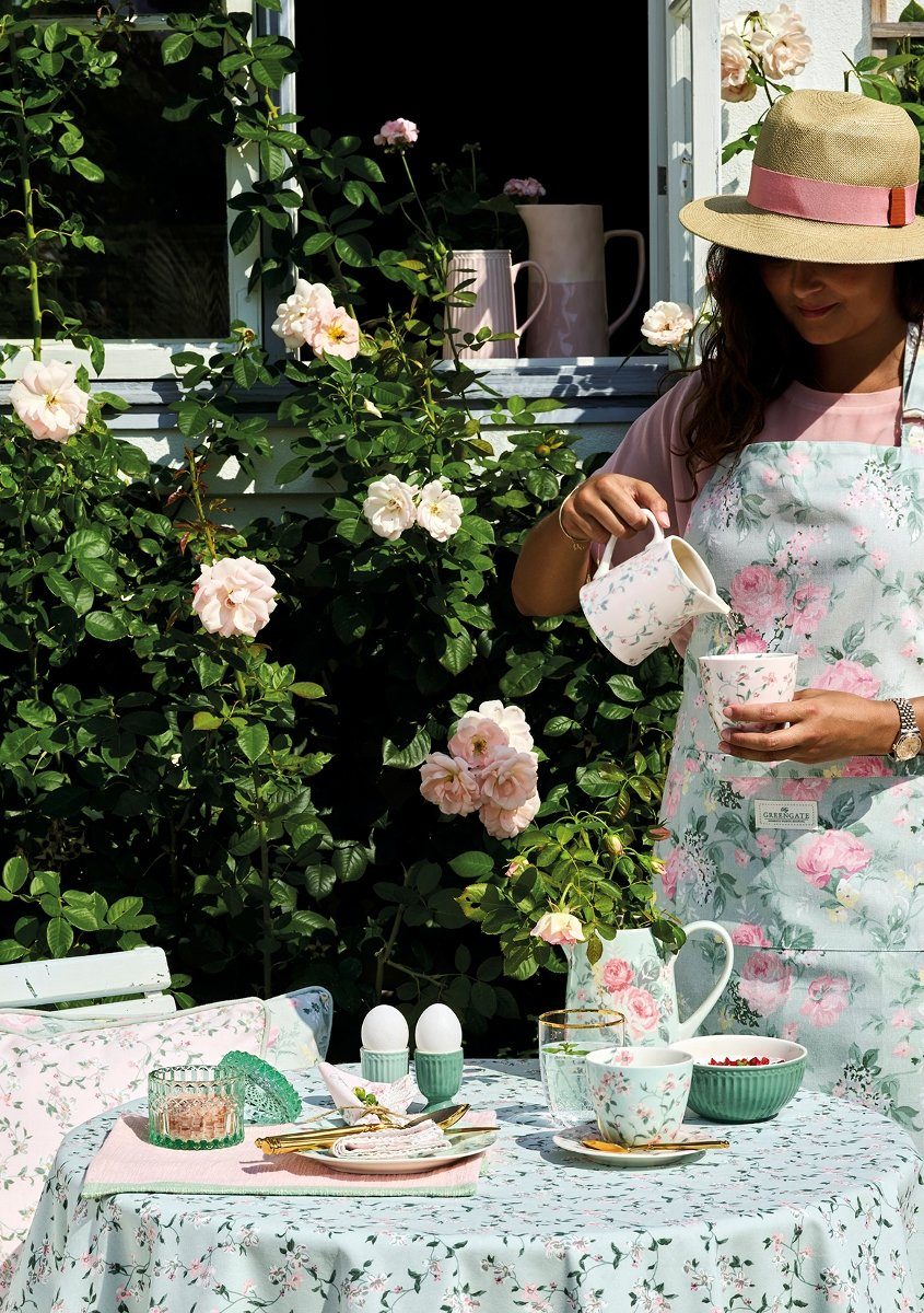 Greengate Becher Alice Becher mit Henkel dusty green 0,4 l, Steinzeug