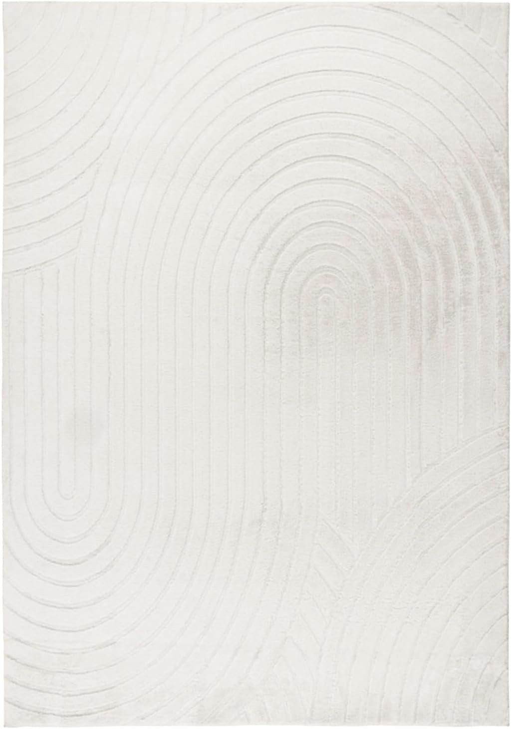Carpet City Teppich WAVES 501, rechteckig, Höhe: 12 mm, Kurzflor, Hochtief-Muster/ 3D-Effekt, Uni, Wohnzimmer, Schlafzimmer