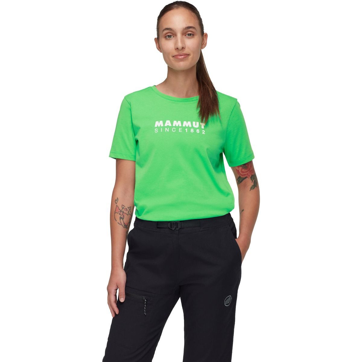Mammut Kurzarmshirt Core T-shirt Women Logo Komfortables T-Shirt aus 100 % Bio-Baumwolle für Klettern, Wandern