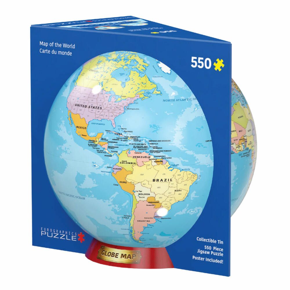 EUROGRAPHICS Puzzle Weltkarte, 550 Puzzleteile