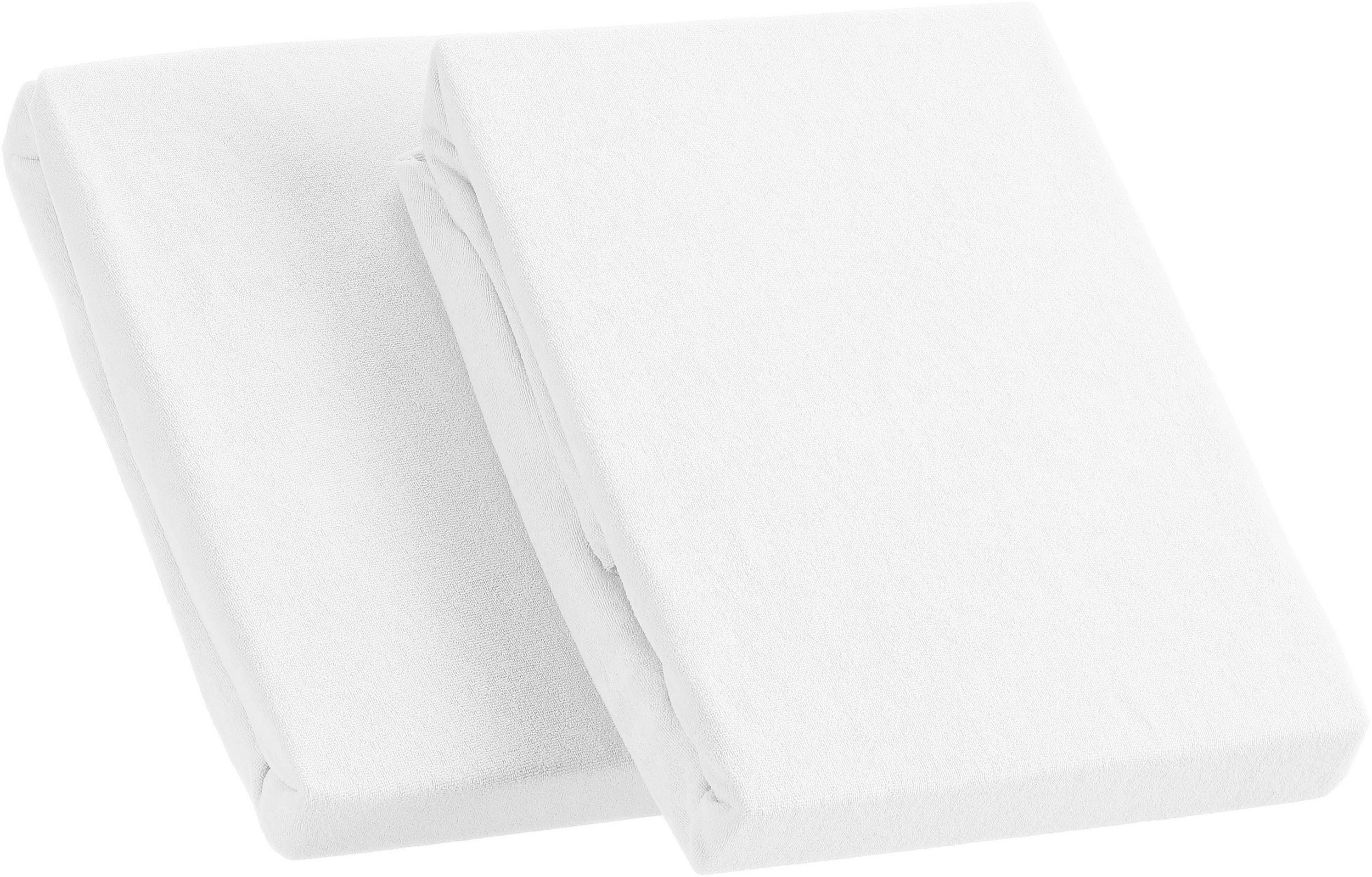 KUM Spannbettlaken Frottee Spannbetttuch, Frottee, Gummizug: rundum, (2 Stü günstig online kaufen