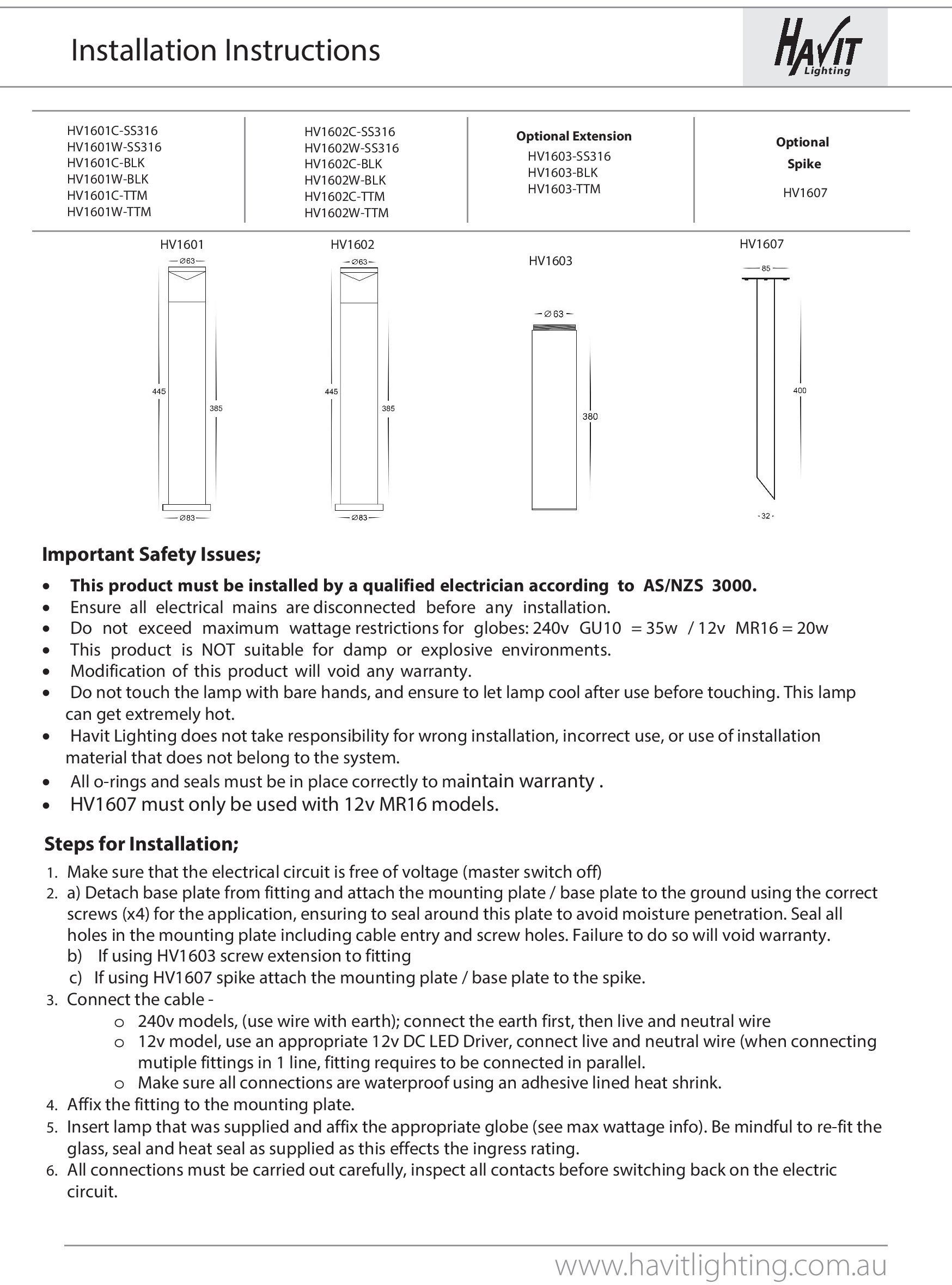 wechselbar LED Havit Lighting HIGHLITE, Außen-Stehlampe Leuchtmittel