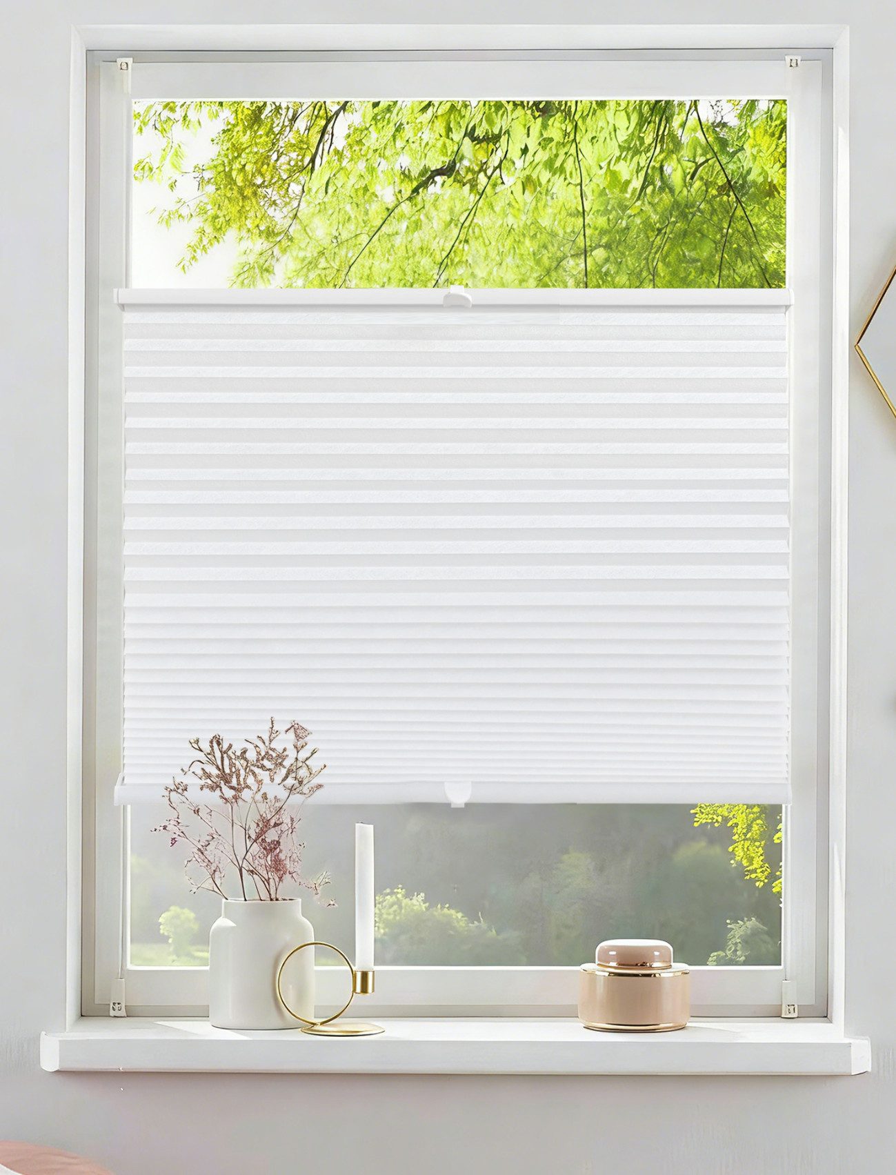 OTTO home Plissee LORRANA, ohne Bohren, Lichtschutz, verspannt, Lichtschutz, ohne Bohren, verspannt, Klemmfix, Fixmaß, Sonnenschutz, flexibel verspannt, für Fen – Bild 2 von 5