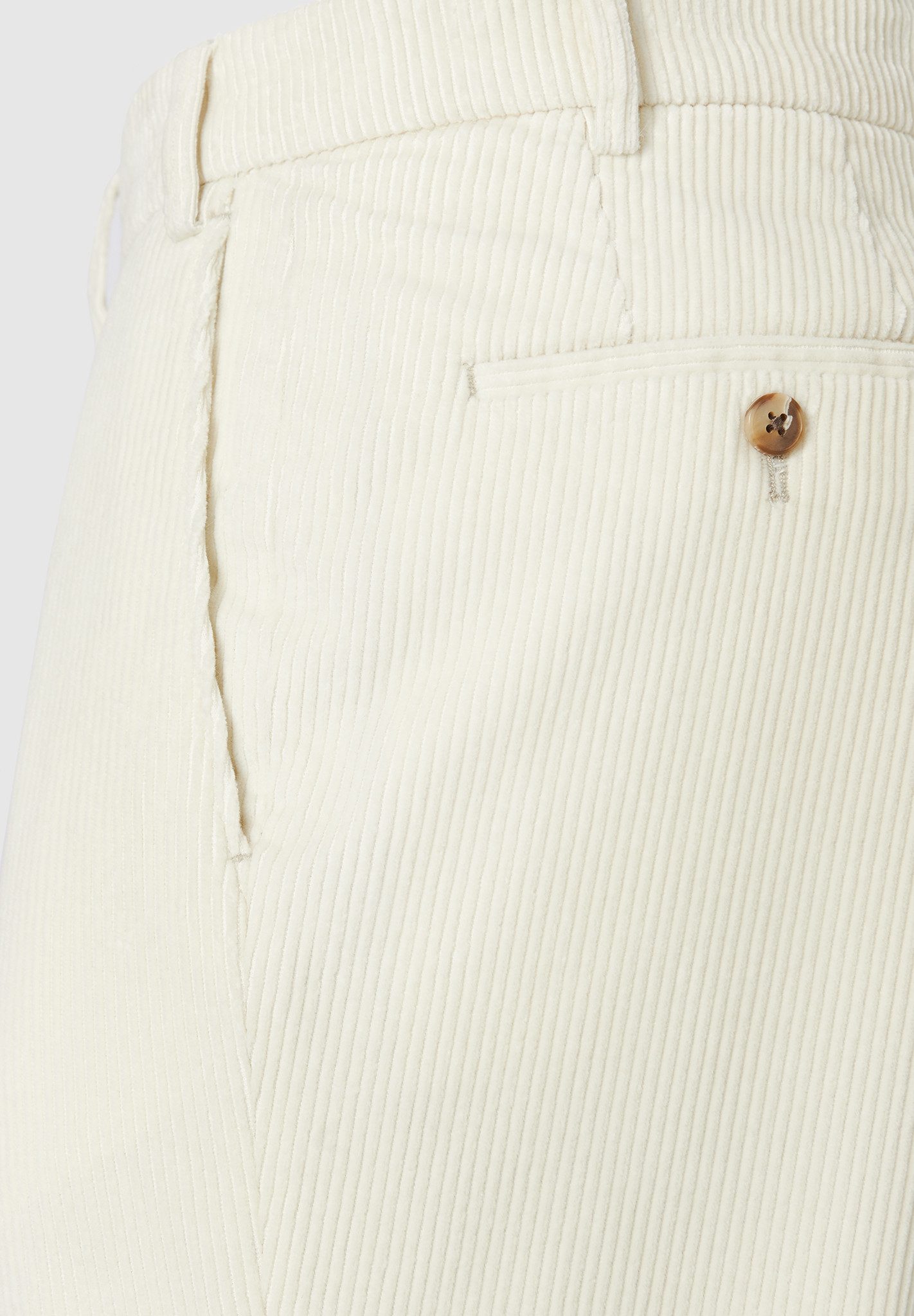 Hiltl Cordhose Parma I Cordhose Herren Regular Fit Genua Cord, gebrochenes weiss, 52 Premium Cordhose, Business Casual Hose für Alltag, Büro und Freizeit