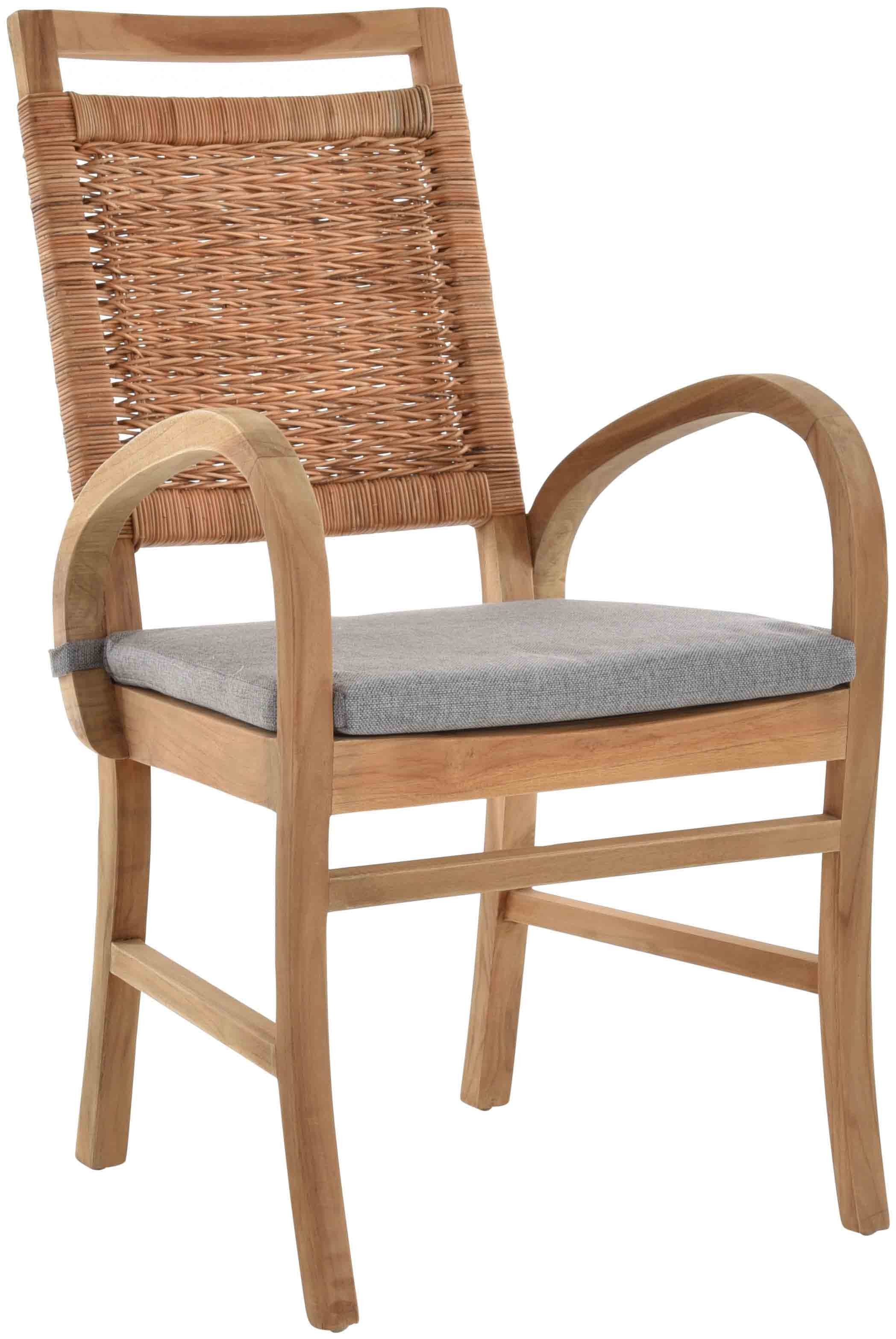 Krines Home Esszimmersessel Teakstuhl Holz Teak günstig online kaufen
