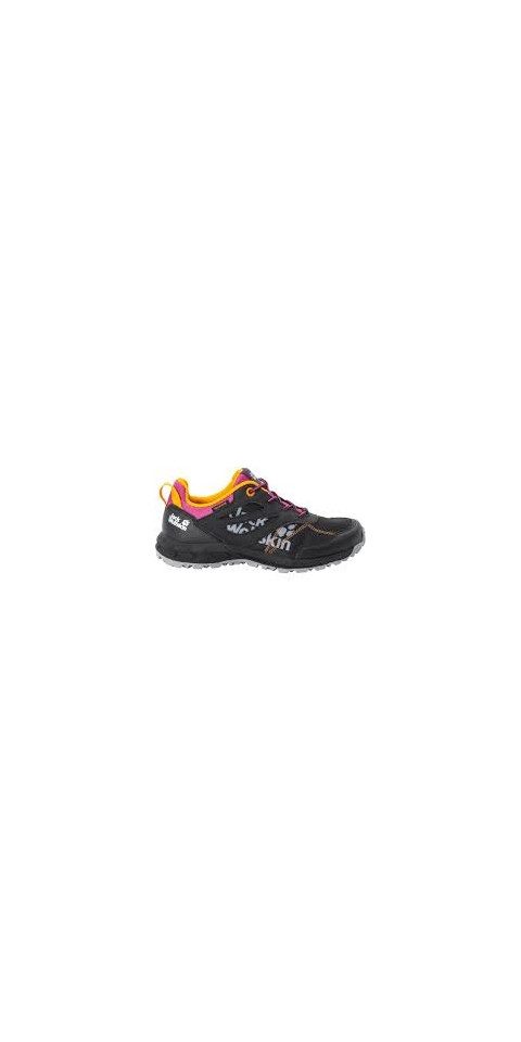 Jack Wolfskin WOODLAND TEXAPORE LOW K BLACK / PURPLE Trekkingschuh