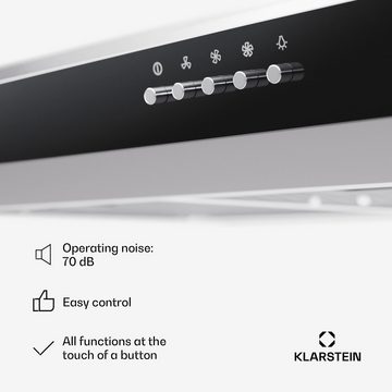Klarstein Deckenhaube Serie DSM-Contempo90 Silv Contempo 60, Dunstabzugshaube Abluft Umluft LED Touch