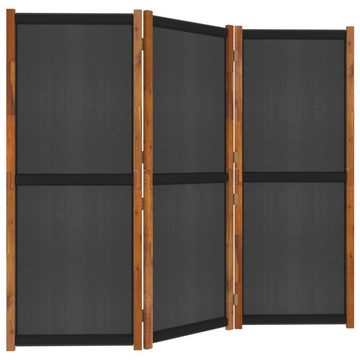 vidaXL Raumteiler 3-tlg Raumteiler Schwarz 210x180 cm Paravent Spanische Wand