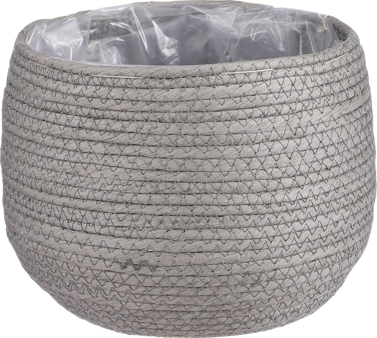 Mica Decorations Blumentopf Mica Übertopf Korb Jorck Ø 22 x 19 cm grau