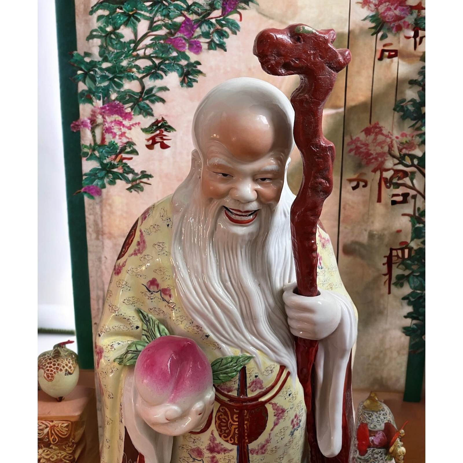 70cm deinen & Fu Shou Lu, von Asien Skulptur Schutz LifeStyle Hände - in die Gib