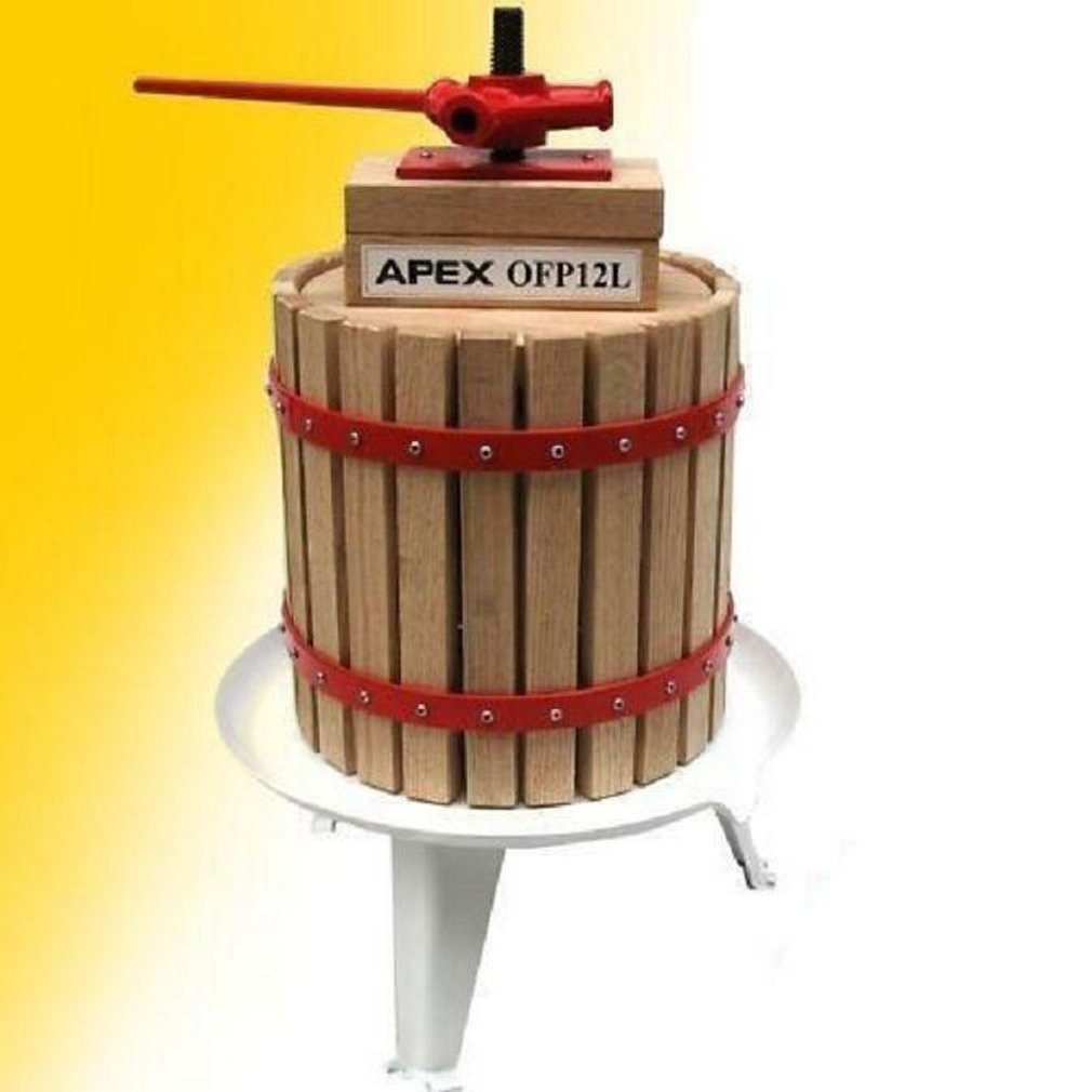 Apex Obstpresse Obstpresse Beerenpresse Weinpresse 12L + 2 Netze Saftpresse