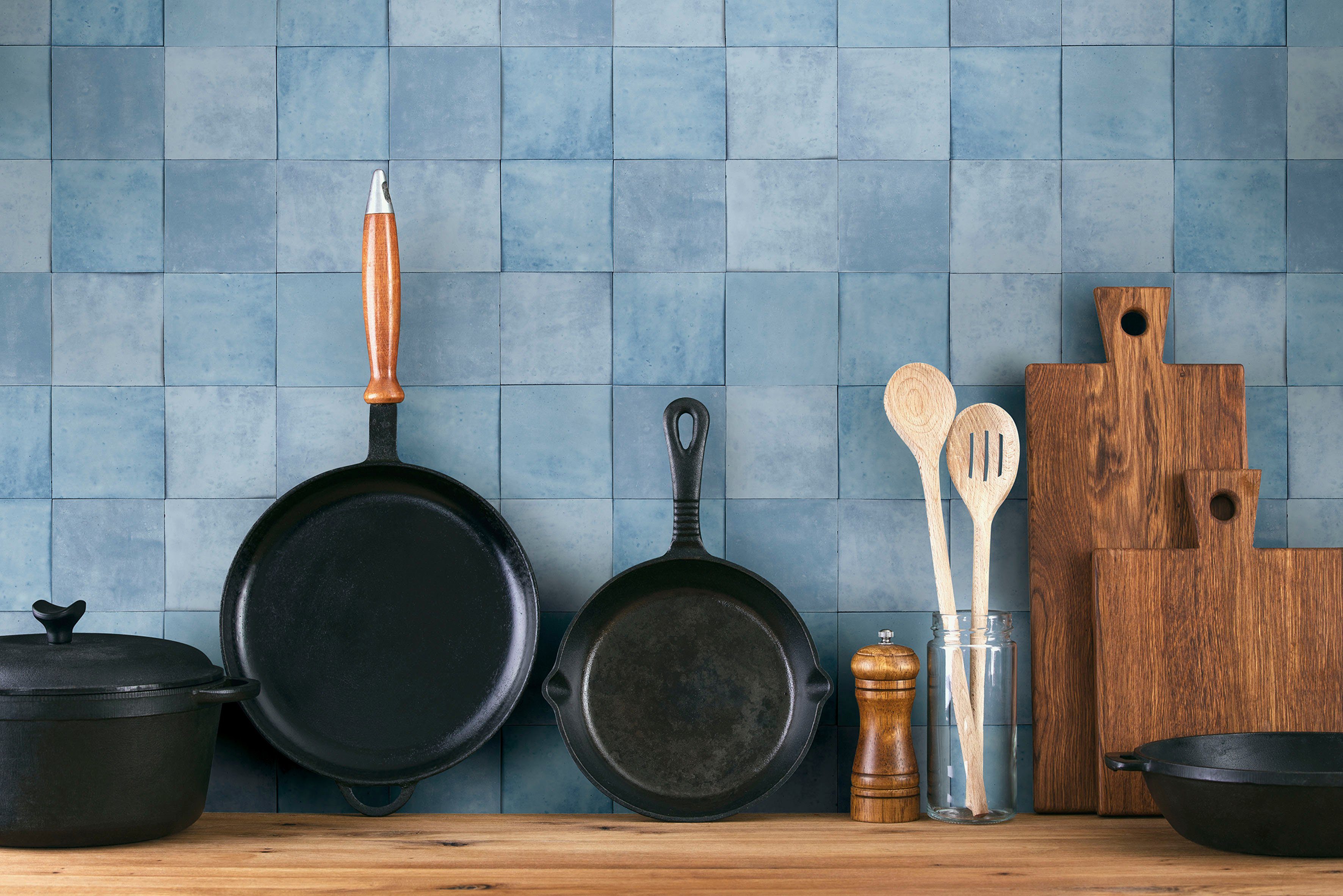 Marburg Fototapete Tile, glatt, matt, moderne Vliestapete für Wohnzimmer Schlafzimmer Küche blau | Fototapeten