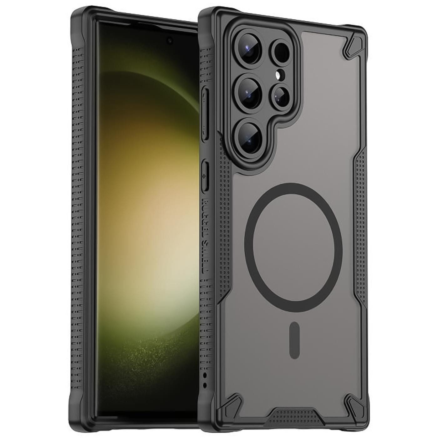 CoolGadget Handyhülle Defender Series Handy Hülle für Samsung Galaxy S22 Ultra 6,8 Zoll, Magsafe TPU Schlicht Robust Schutzhülle für Galaxy S22 Ultra Hülle