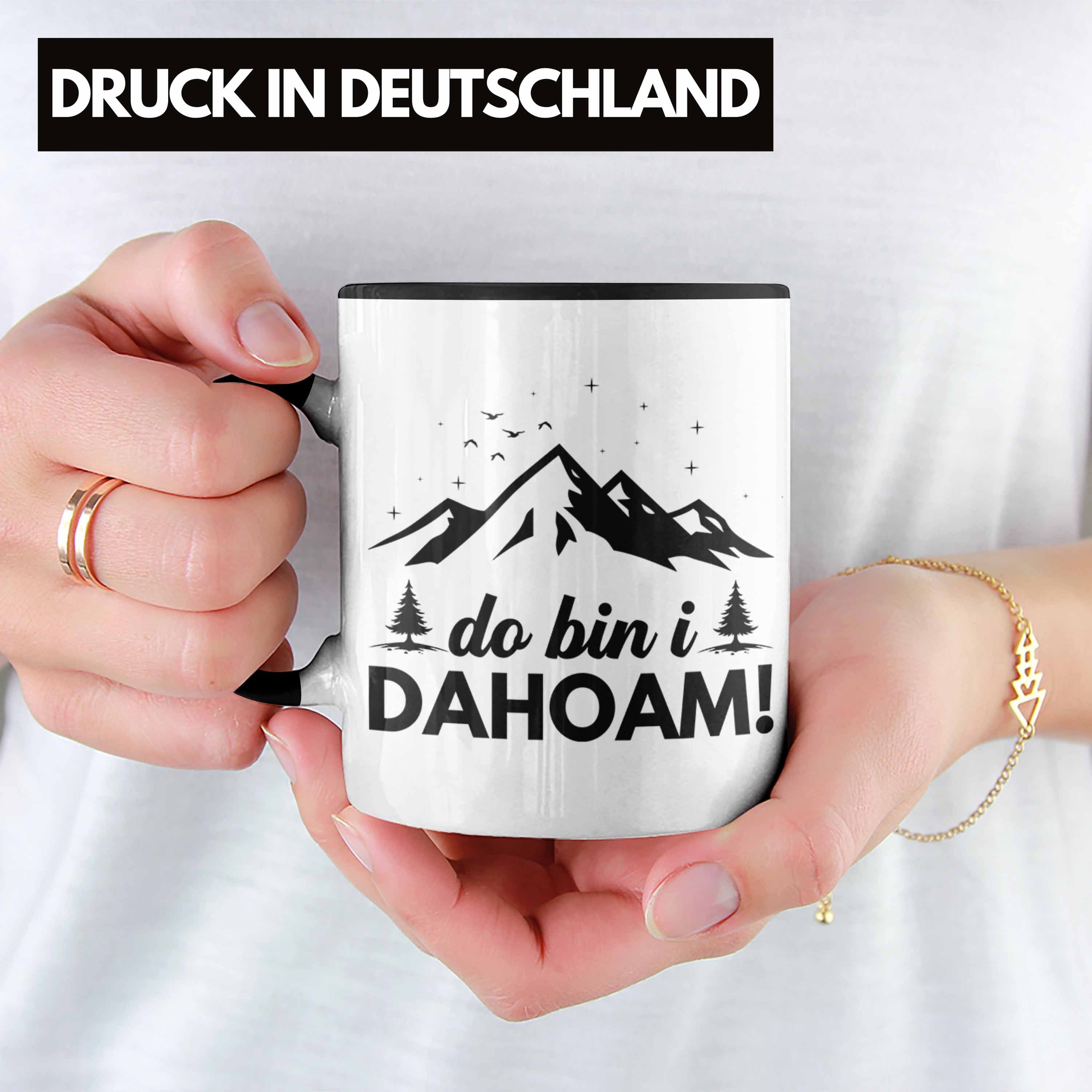 Do Schwarz Dahoim - Trendation Tasse Geschenk I Berge Geschenk Tasse Trendation Wandern Wanderer Bin Geschenkidee