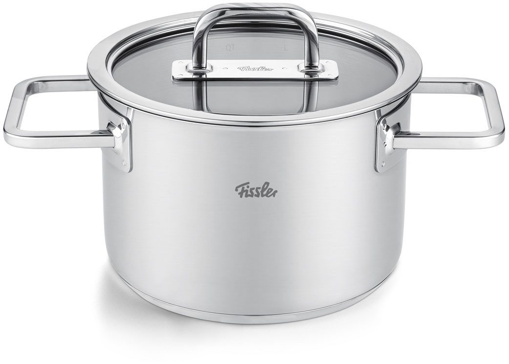 Fissler Kochtopf Viseo® Pro, Edelstahl 18/10 (1-tlg), Edelstahl-Kochtopf mit Glasdeckel und Superthermic Boden