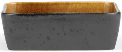 Bitz Auflaufform Auflaufform rechteckig black / amber 19 x 14 cm, Steinzeug
