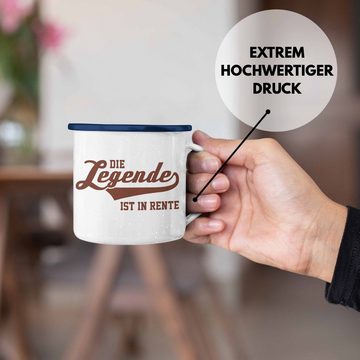 Trendation Thermotasse Trendation - Renter Emaille Tasse Ruhestand Geschenk Rente Mann Frau Lustig Renteneintritt Abschiedsgeschenk Rentnerin Sprüche