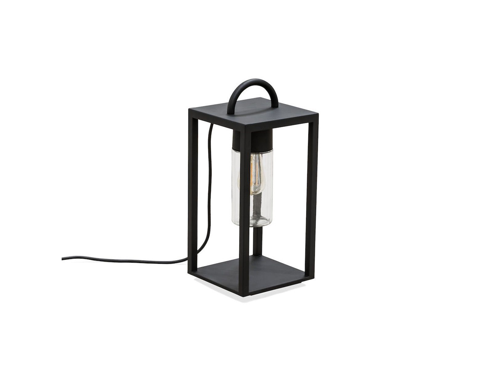 KONSTSMIDE LED Außen-Stehlampe, LED wechselbar, Warmweiß, Bodenlaterne für draußen Garten-laterne Bodenleuchte Schwarz H: 45,5cm