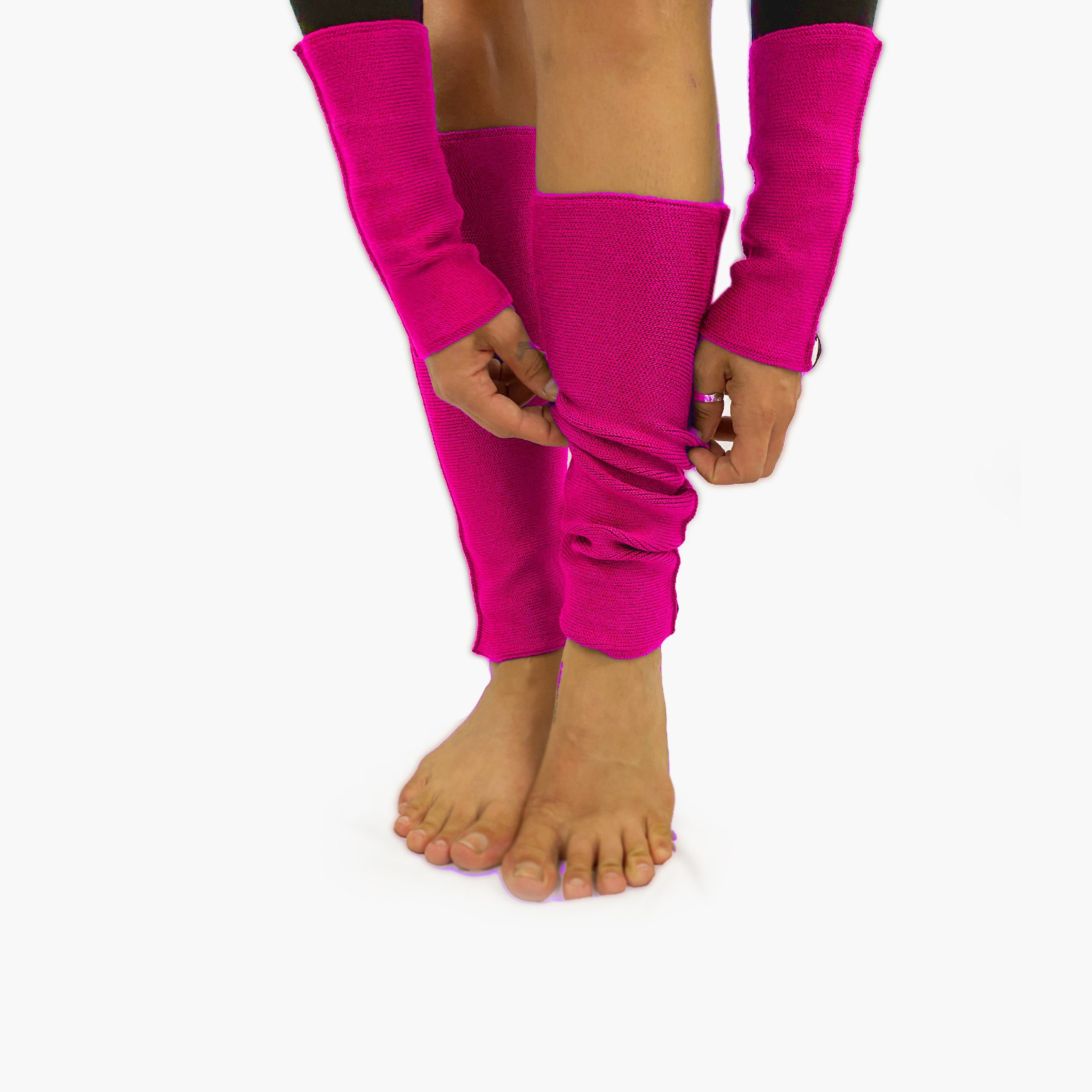 vincente® Beinstulpen Beinstulpen256 aus weichem Strick, elastisch, formbeständig, wärmend, Gelenkwärmer Pink