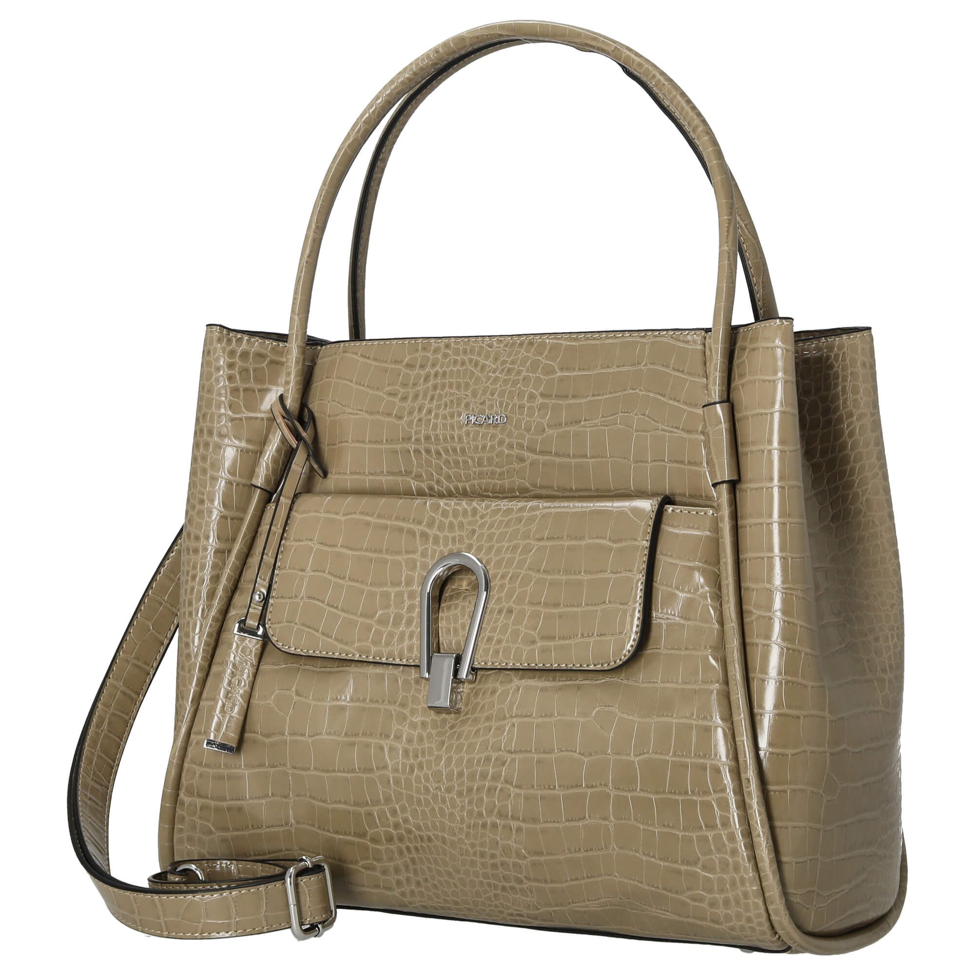 Picard Handtasche Croco - Henkeltasche 36 cm Synthetik (cactus)