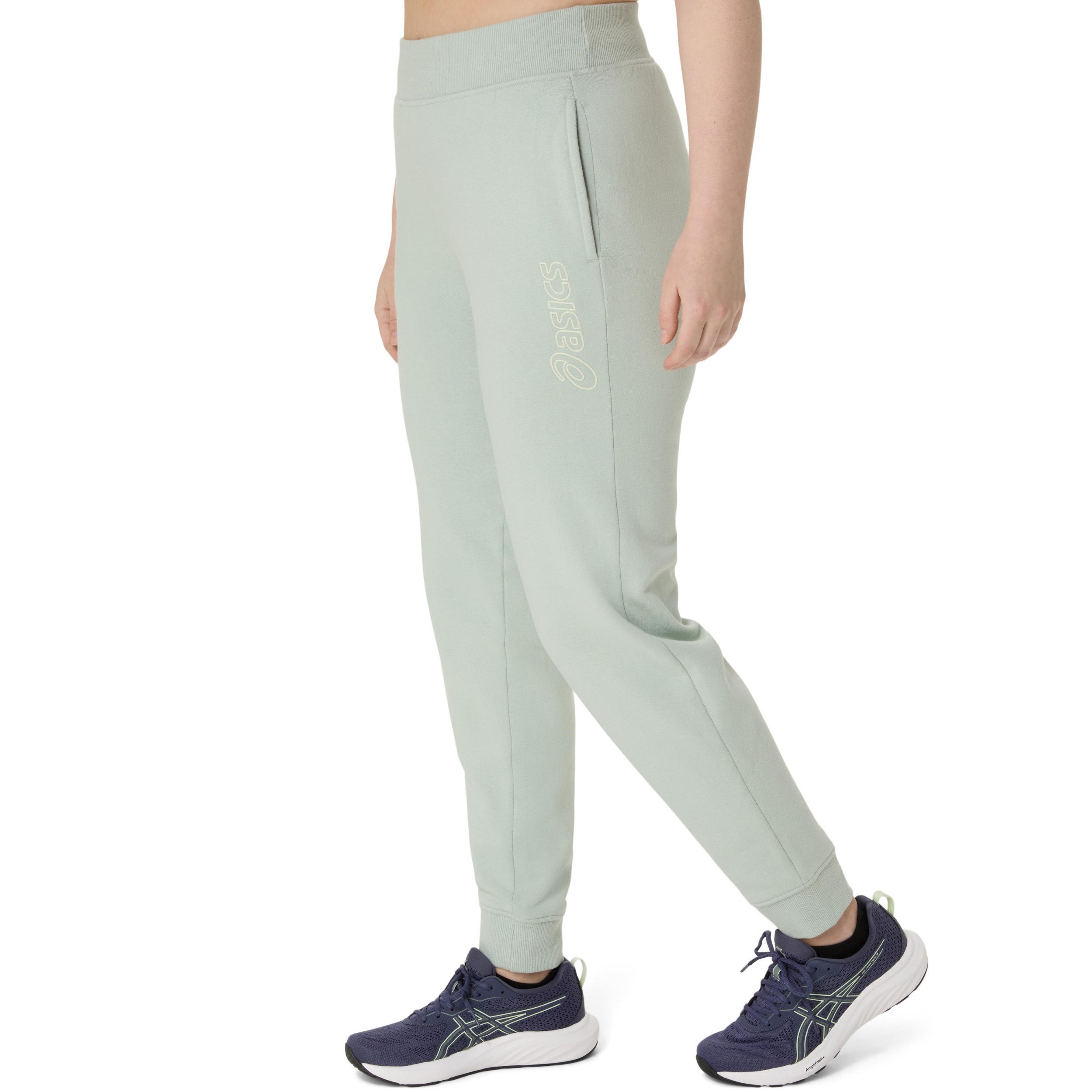 Asics Trainingshose ASICS LOGO SWEATPANT LICHEN ROCK