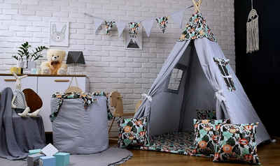 Pamek Tipi-Zelt Kinder Spielzelt Teepee Zelt Tipizelt für Kinder Traumfänger, Personen: 2 (7 tlg)