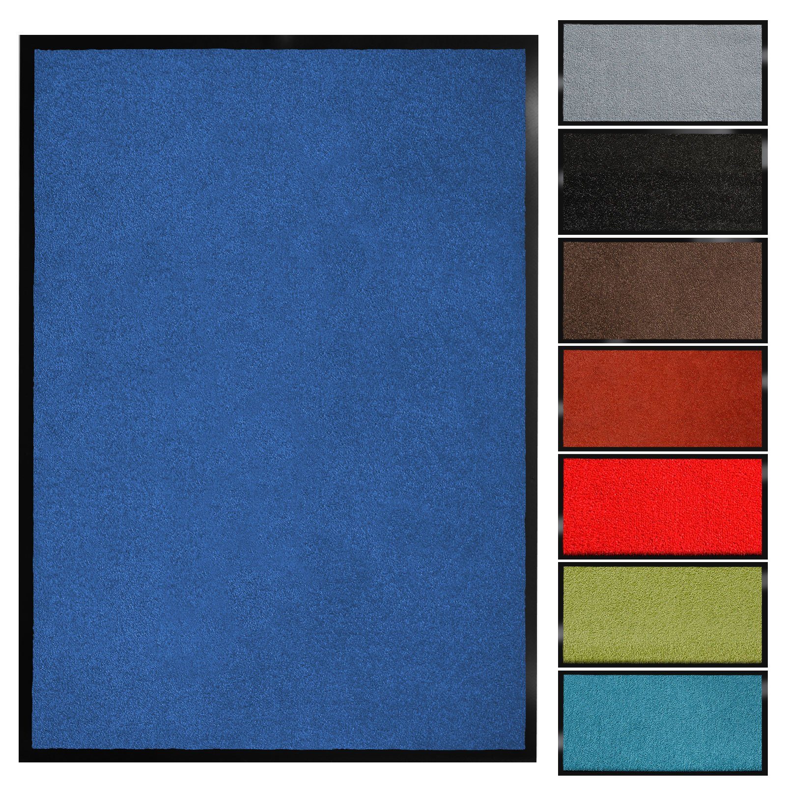 Karat, geeignet rechteckig, Blau Fußbodenheizung & Dublin, 7 Farben Größen, waschbar, für Höhe: Sauberlaufmatte viele mm, Fußmatte