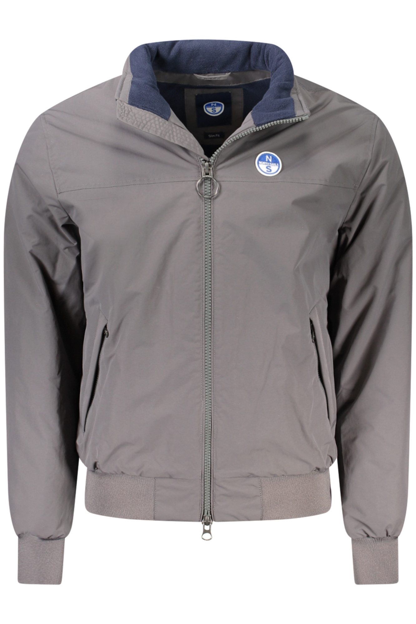 North Sails Outdoorjacke Herrenjacke Grau mit Reißverschluss aus recyceltem Material
