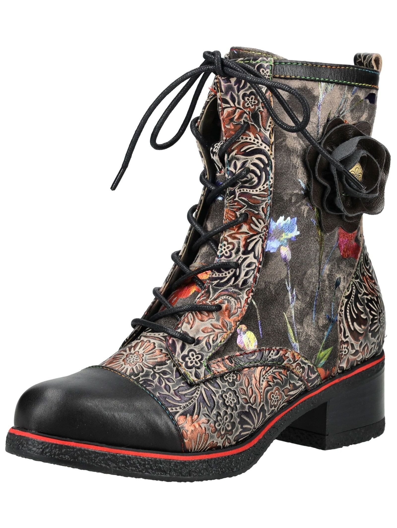 LAURA VITA Stiefelette Leder/Textil Schnürstiefelette günstig online kaufen
