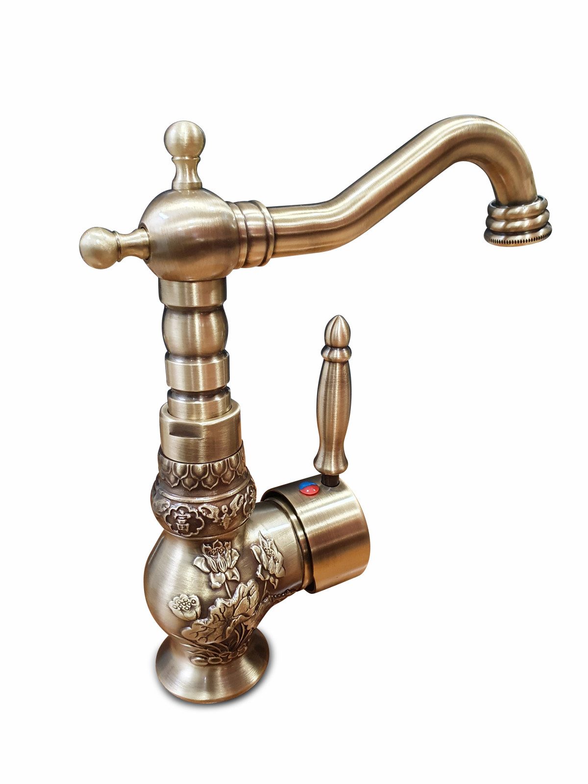 Kinaree Badarmatur Retro Wasserhahn SUKHOTHAI Messing, Ornamente