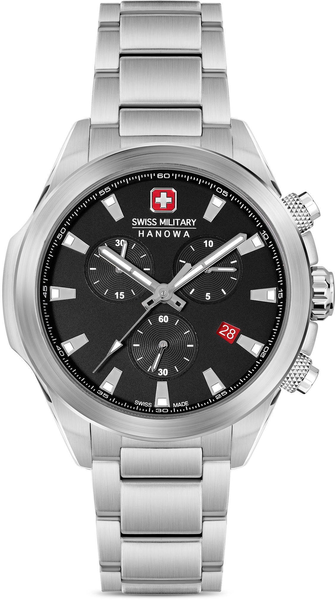 Swiss Military Hanowa Chronograph CHIROPTERA NIGHT VISION, SMWGI0001901, Quarzuhr, Herrenuhr, Datum, Stoppfunktion, Saphirglas, Swiss Made