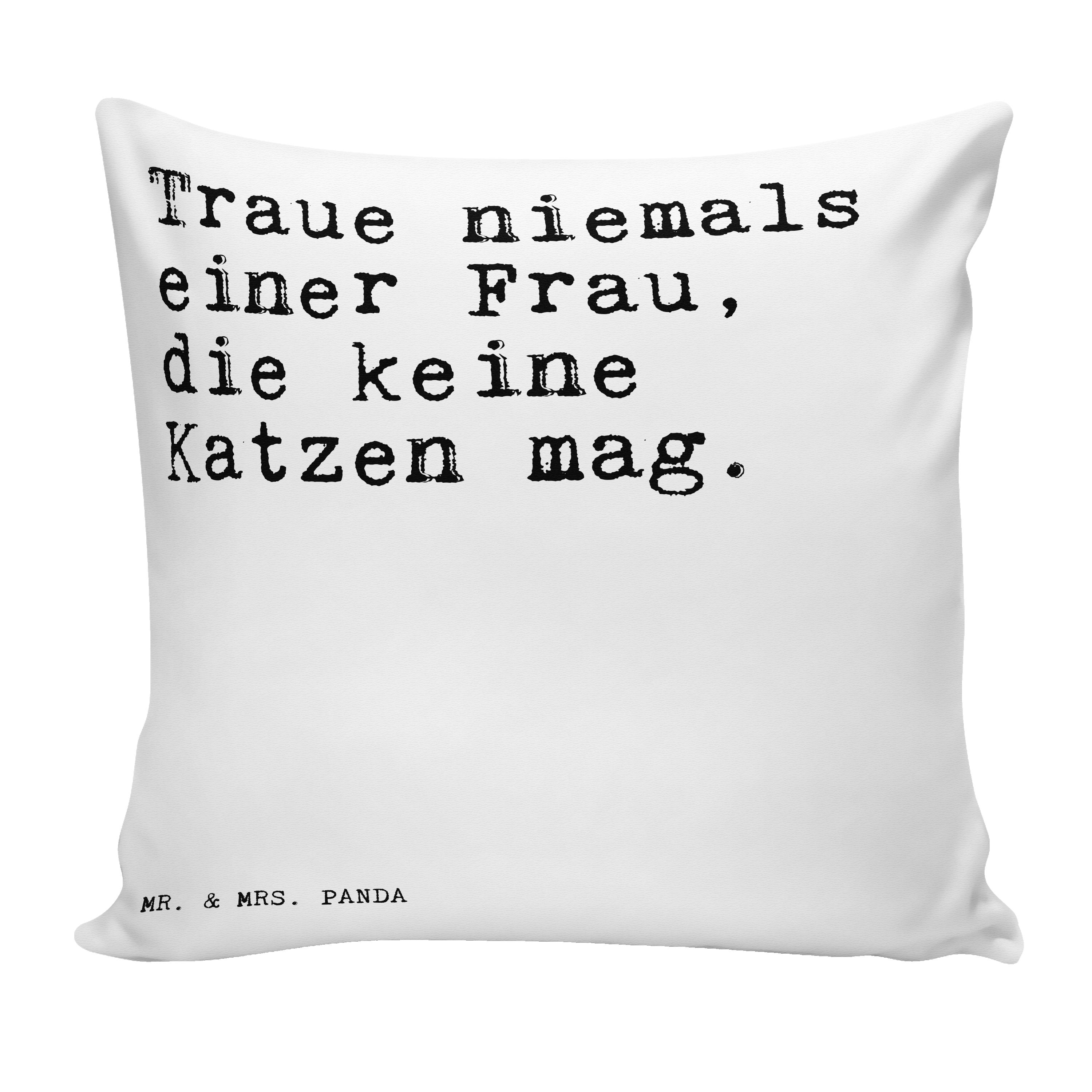 Mr. Traue & Dekokissen Motivkissen - niemals Frau,... - Mrs. einer Geschenk, Weiß Panda Herrchen,