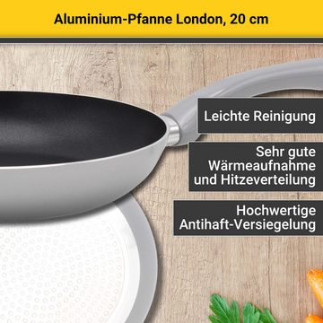 Krüger Bratpfanne Aluminium Pfanne London, Aluminium (1-tlg), für Induktions-Kochfelder geeignet