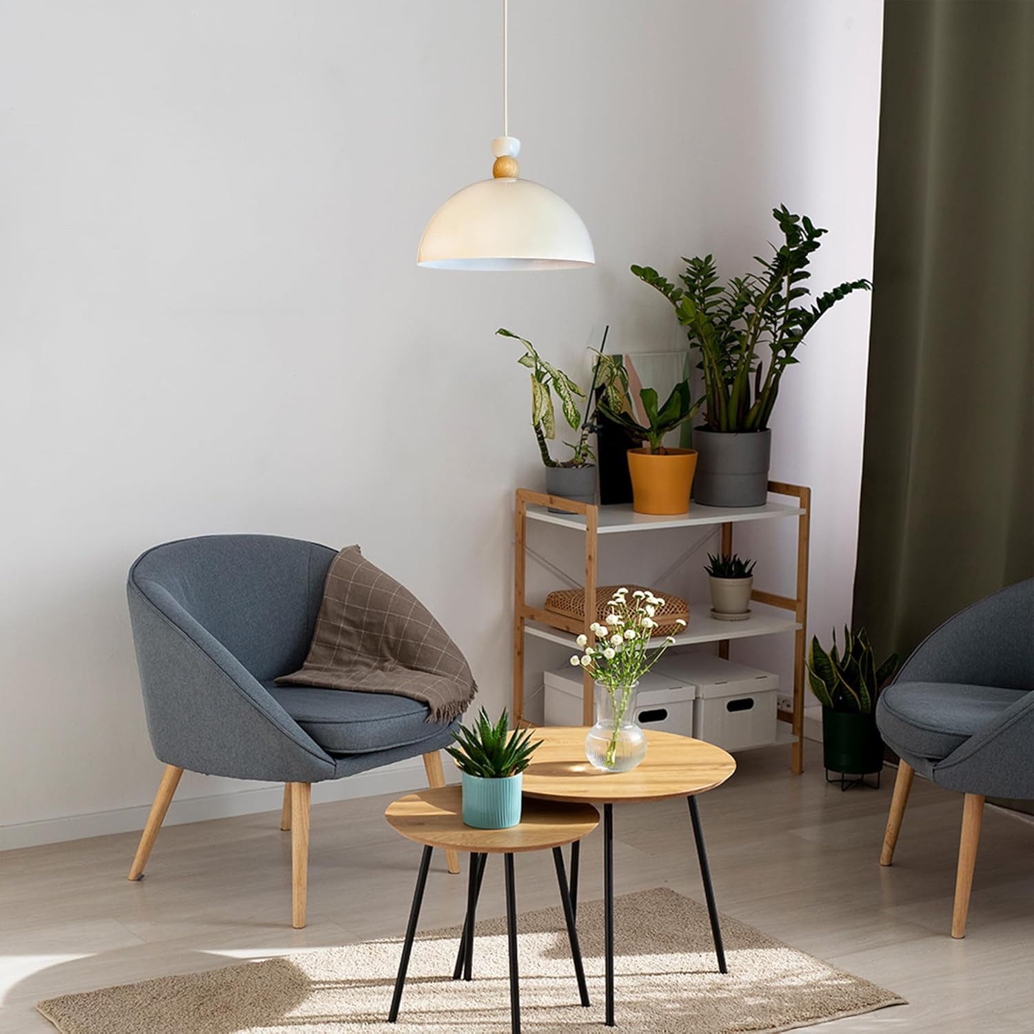 Bamyum Pendelleuchte Pendelleuchte Yimpi Hängelampe Industrial Ø30 cm, E27, Moderne Lampe, ohne Leuchtmittel, E27, Dimmbar, Einstellbare Kabellänge