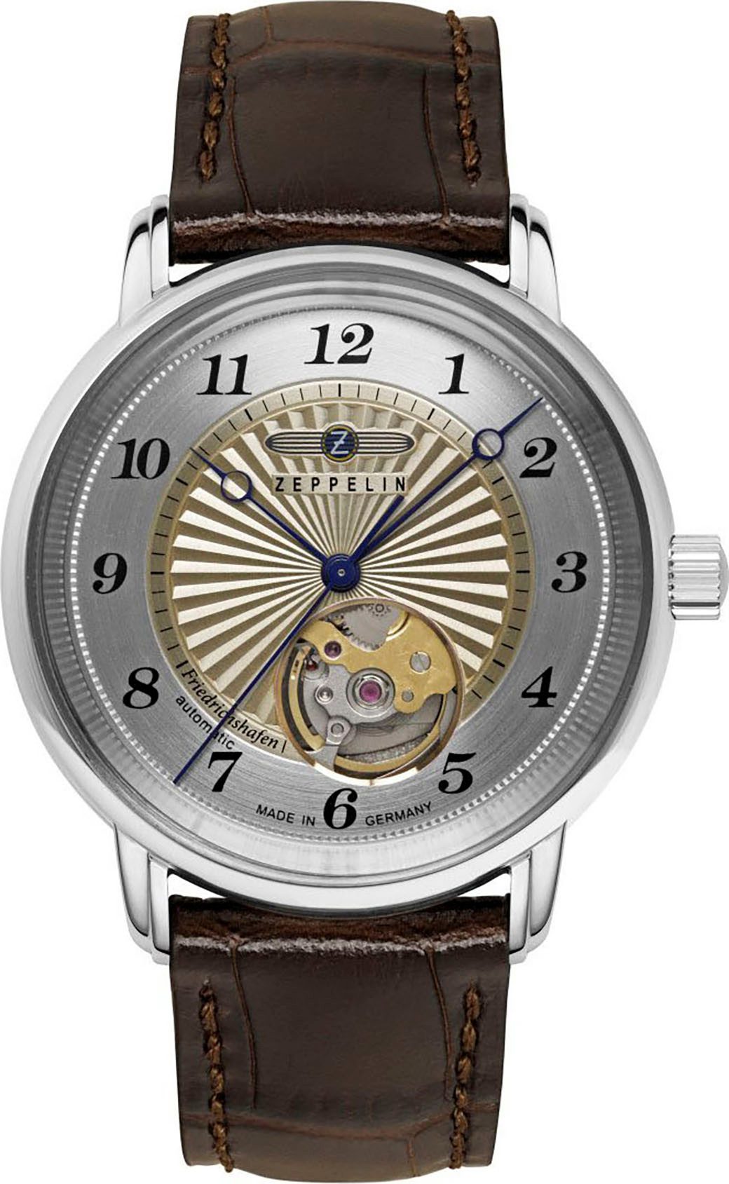ZEPPELIN Automatikuhr Friedrichshafen 8567-5, Armbanduhr, Damenuhr, Made in Germany, Mechanische Uhr, analog