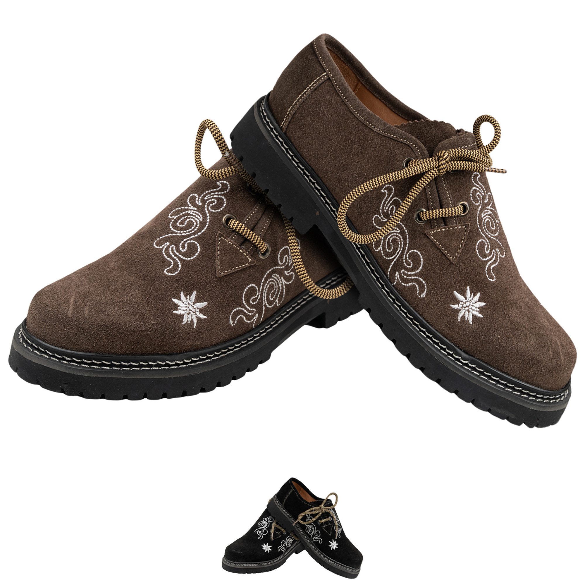 German Wear D-Haferl-1 Haferlschuh Damen Haferlschuhe Trachtenschuhe für Trachten lederhosen