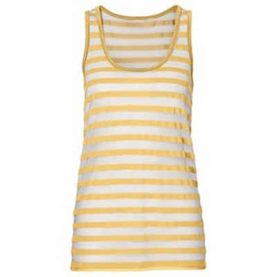 YESET Tanktop Top Tank Tanktop Shirt ärmellos Streifen Häkel Loch gold 36/38 962471