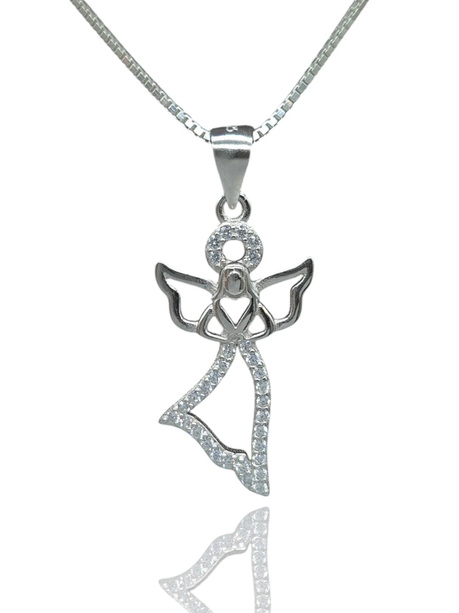 Kette mit Anhänger Silberkette 925 Engel Silber Schutzengel