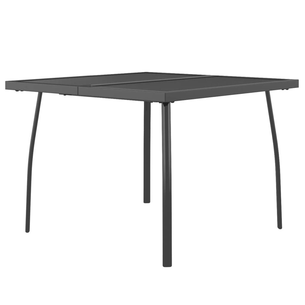 vidaXL Gartentisch Gartentisch Anthrazit 100x100x72 cm Stahlgitter (1-St)