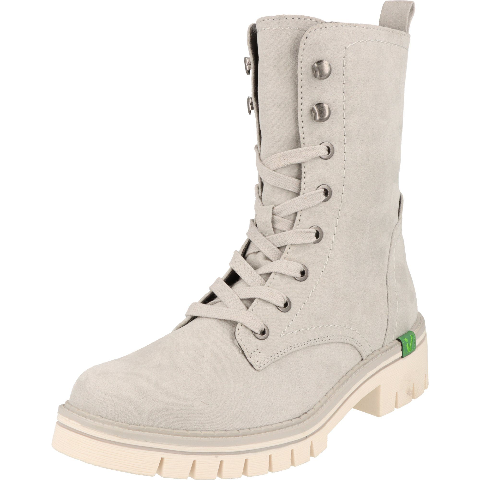 Jana Damen Schuhe H-Weite Vegane Winter Boots Stiefel 8-25281-29 Lt.Grey  Schnürstiefel
